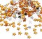 200PCS Acrylic Star Rhinestone 8x8mm Flat Back Plastic Gems for Craft Bead Face Painting Costume Jewelry Making, Gold